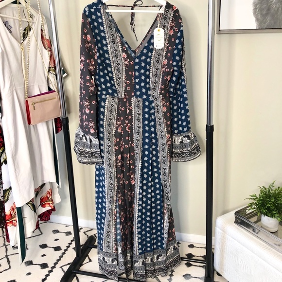 ✨NWT!✨Boho Maxi Dress 🎉Former HP🎉 - Picture 2 of 8